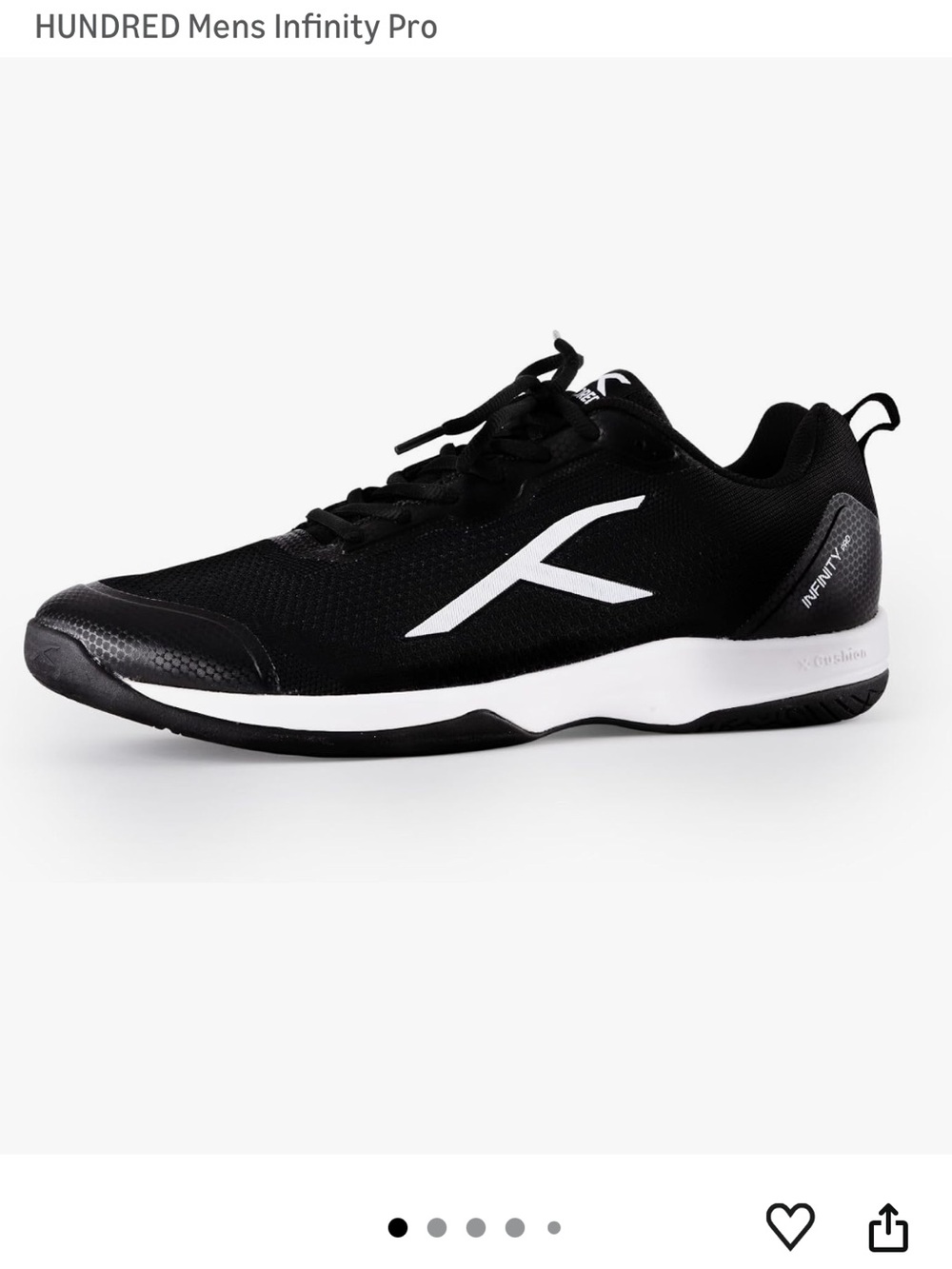 HUNDRED Mens Infinity Pro Black & White Athletic Shoe new
